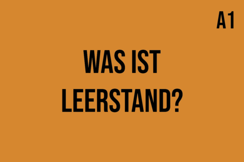 A1 - Was ist Leerstand?