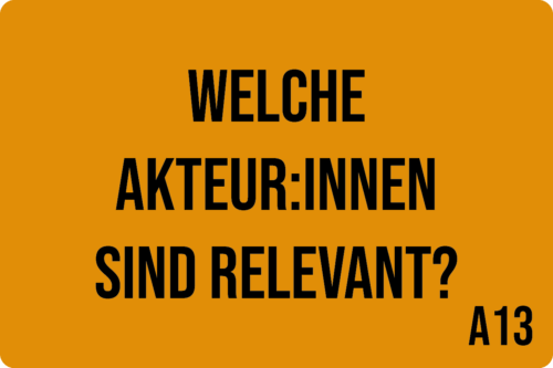 A13 - Welche Akteur:innen sind relevant?