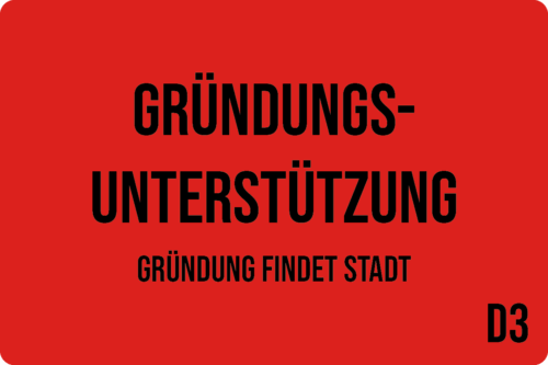 D3 - Gründungsunterstützung: Gründung findet Stadt
