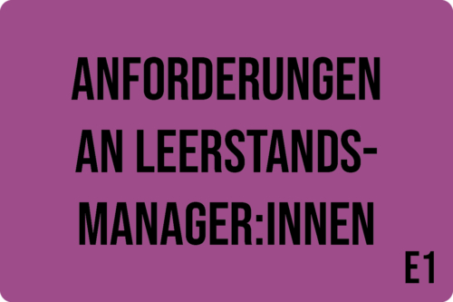 E1 - Anforderungen an Leerstandsmanager:innen